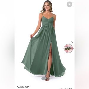 Azazie Alia dress in Eucalyptus, size 2, worn once!